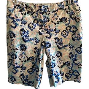 Talbots Floral Bermuda Shorts Size 10